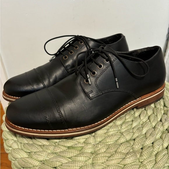 Helm The Bradley Black Quality Handcrafted Leather Lace Up Dress Shoes Size 10
